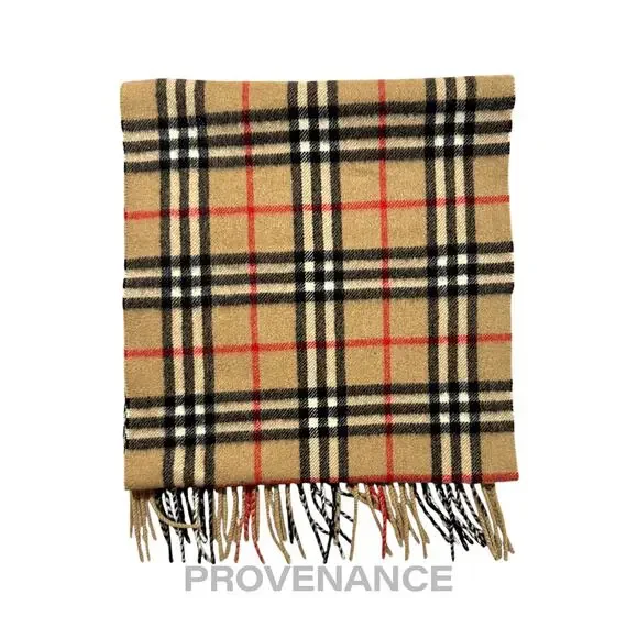 🔴 Vintage Burberrys Scarf Nova Check 100% Cashmere Camel - Picture 2 of 6